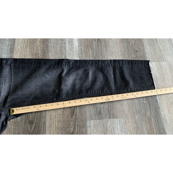 Madewell The Perfect Summer Black Denim Cotton Whisker Raw Hem Jean 26 X 27 - Picture 5 of 9